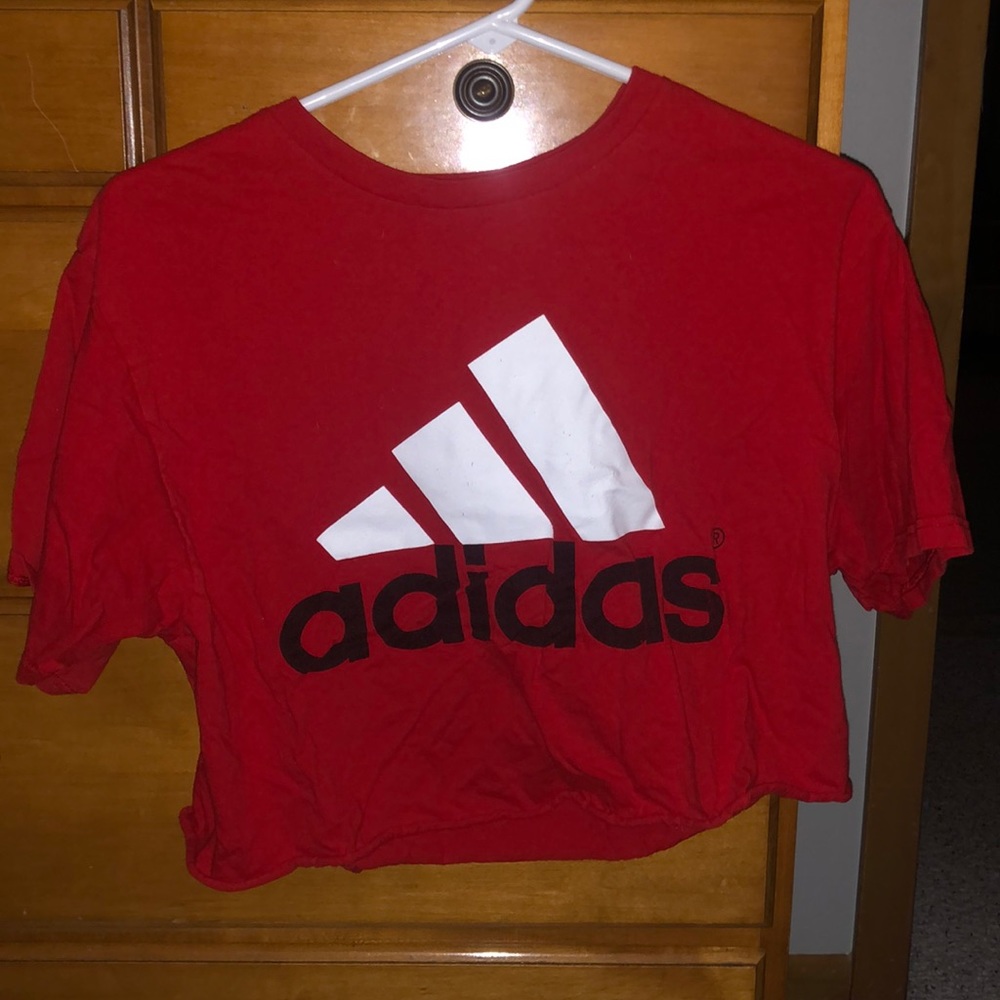 Red, Adidas crop top